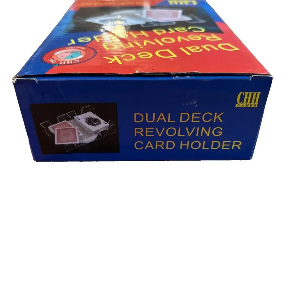 CHH Dual Deck Revolving Card Holder  for Games with Give & Take Hands Open Box